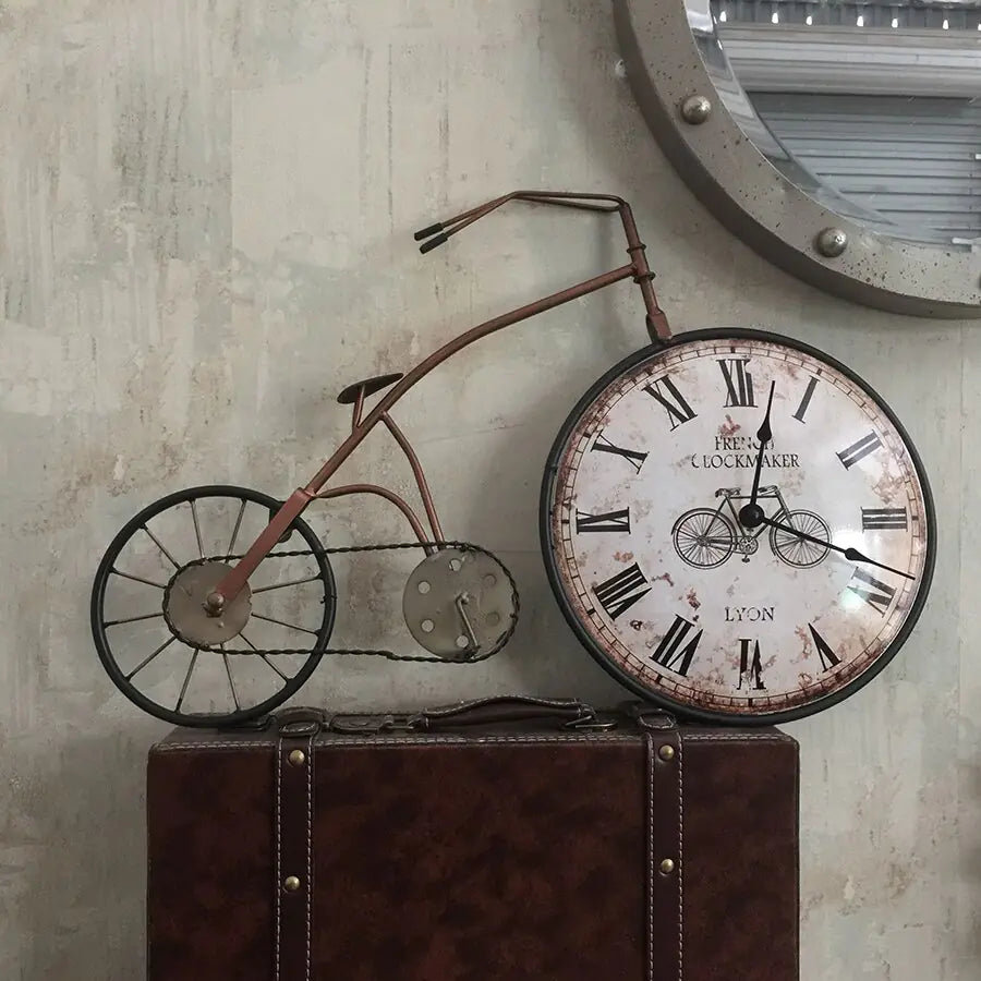 Vintage Bicycle Wall Clock for Home Decoration
