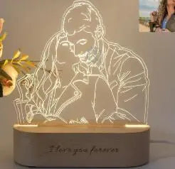 AuraGlow Personalized 3D LED Night Light (Single Piece)