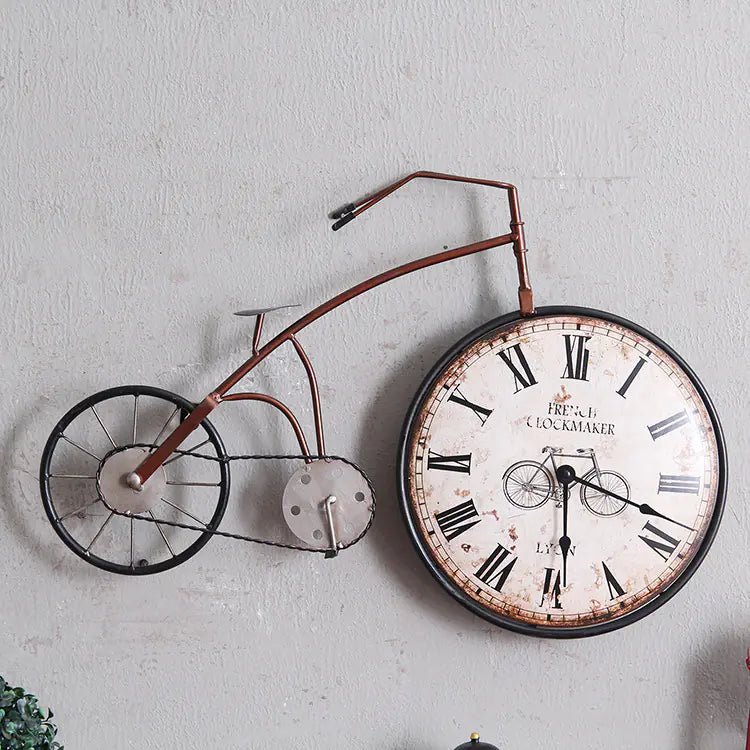 Vintage Bicycle Wall Clock for Home Decoration